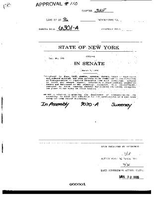 NYS Bill and Veto Jackets: 1996, Chapter 385
