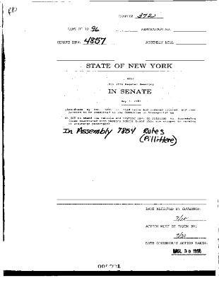 NYS Bill and Veto Jackets: 1996, Chapter 372
