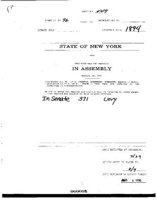 NYS Bill and Veto Jackets: 1996, Chapter 449