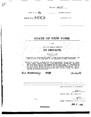 NYS Bill and Veto Jackets: 1996, Chapter 415