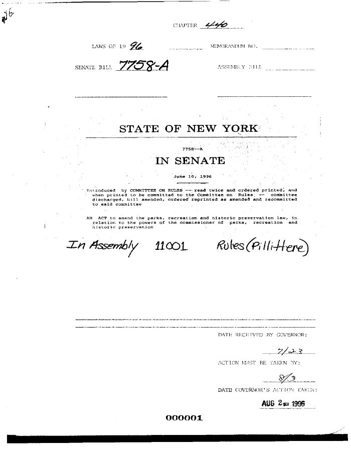 NYS Bill and Veto Jackets: 1996, Chapter 440