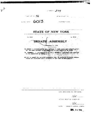 NYS Bill and Veto Jackets: 1996, Chapter 379