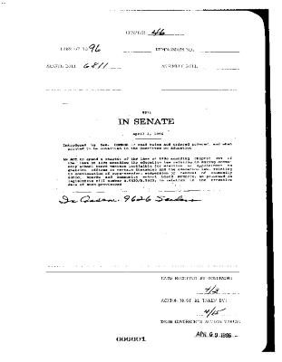 NYS Bill and Veto Jackets: 1996, Chapter 46