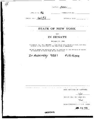 NYS Bill and Veto Jackets: 1996, Chapter 382