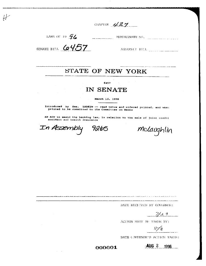 NYS Bill and Veto Jackets: 1996, Chapter 427
