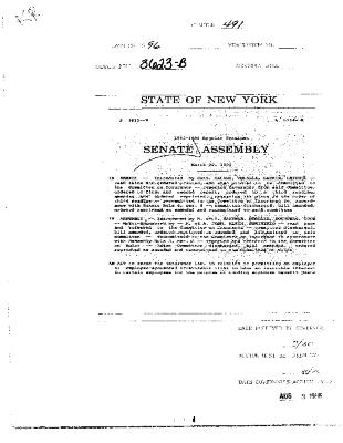 NYS Bill and Veto Jackets: 1996, Chapter 491