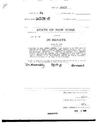 NYS Bill and Veto Jackets: 1996, Chapter 525