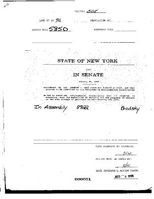 NYS Bill and Veto Jackets: 1996, Chapter 508