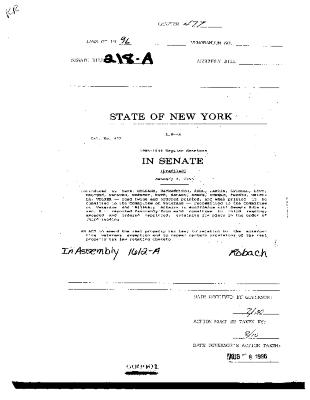 NYS Bill and Veto Jackets: 1996, Chapter 477