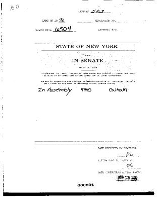 NYS Bill and Veto Jackets: 1996, Chapter 523