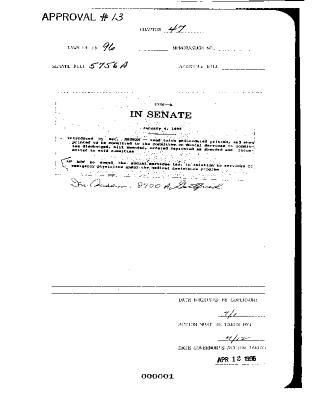 NYS Bill and Veto Jackets: 1996, Chapter 47