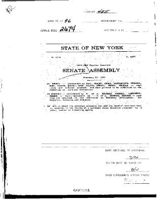 NYS Bill and Veto Jackets: 1996, Chapter 485