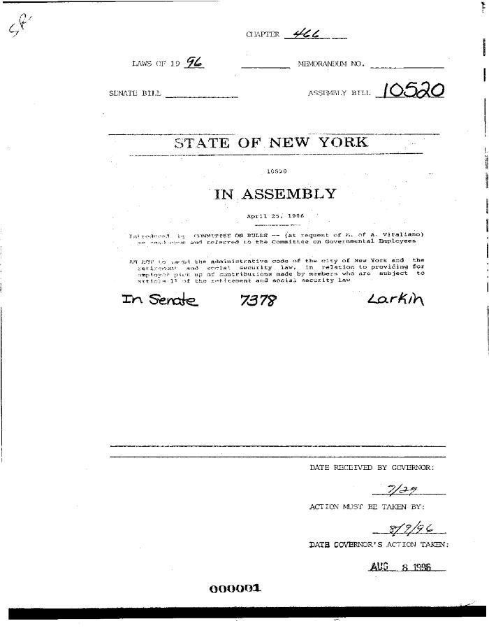 NYS Bill and Veto Jackets: 1996, Chapter 466