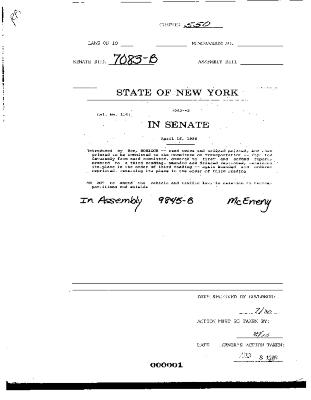 NYS Bill and Veto Jackets: 1996, Chapter 550