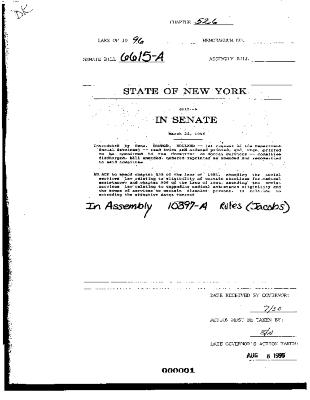 NYS Bill and Veto Jackets: 1996, Chapter 526
