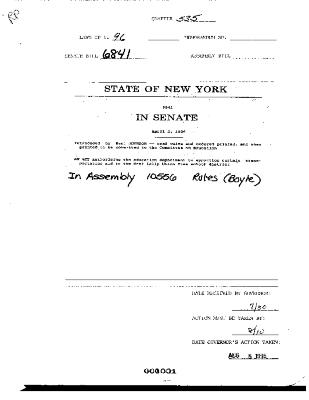 NYS Bill and Veto Jackets: 1996, Chapter 535