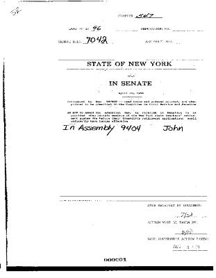 NYS Bill and Veto Jackets: 1996, Chapter 547