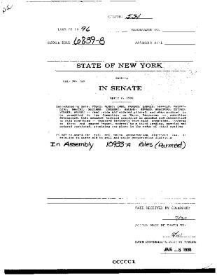 NYS Bill and Veto Jackets: 1996, Chapter 534