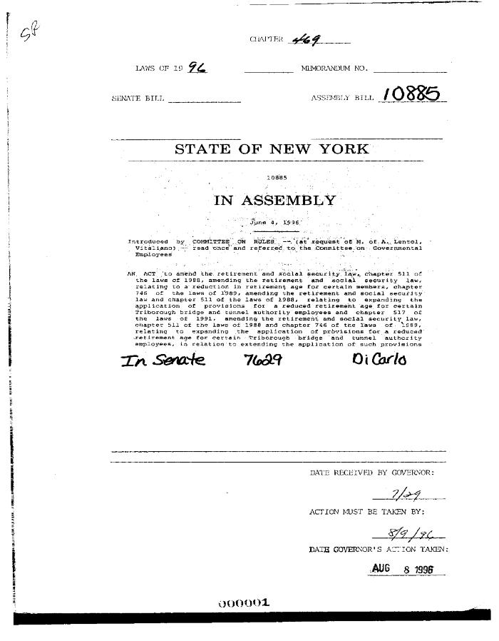 NYS Bill and Veto Jackets: 1996, Chapter 469