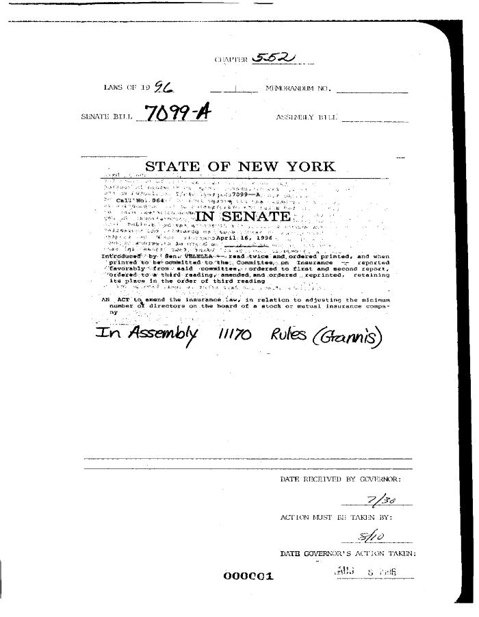 NYS Bill and Veto Jackets: 1996, Chapter 552