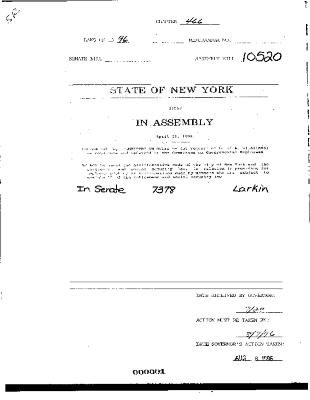 NYS Bill and Veto Jackets: 1996, Chapter 466