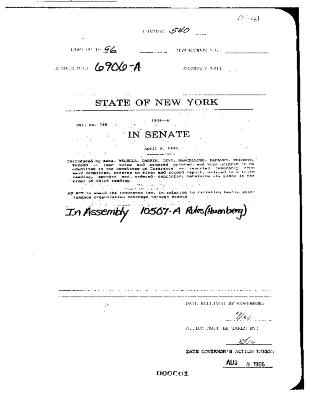 NYS Bill and Veto Jackets: 1996, Chapter 540