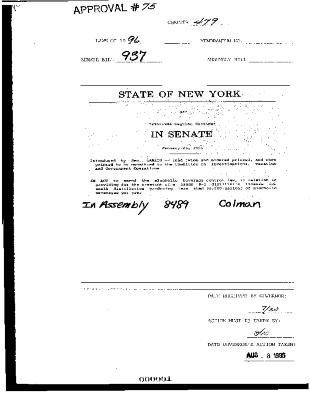NYS Bill and Veto Jackets: 1996, Chapter 479