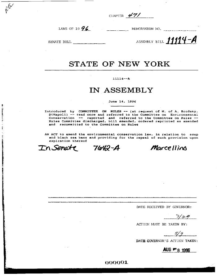 NYS Bill and Veto Jackets: 1996, Chapter 471