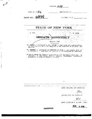 NYS Bill and Veto Jackets: 1996, Chapter 539