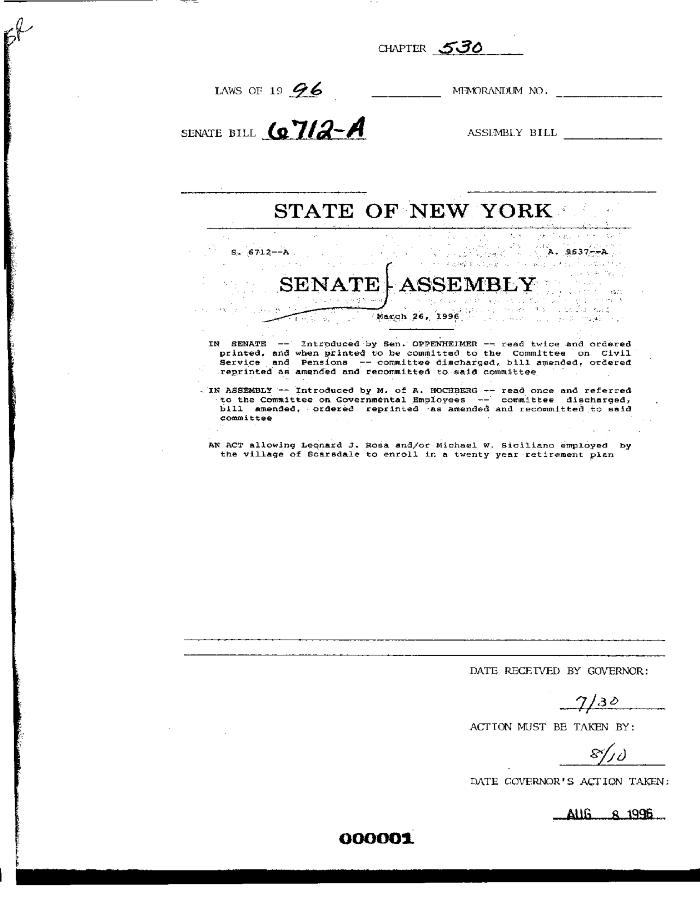 NYS Bill and Veto Jackets: 1996, Chapter 530