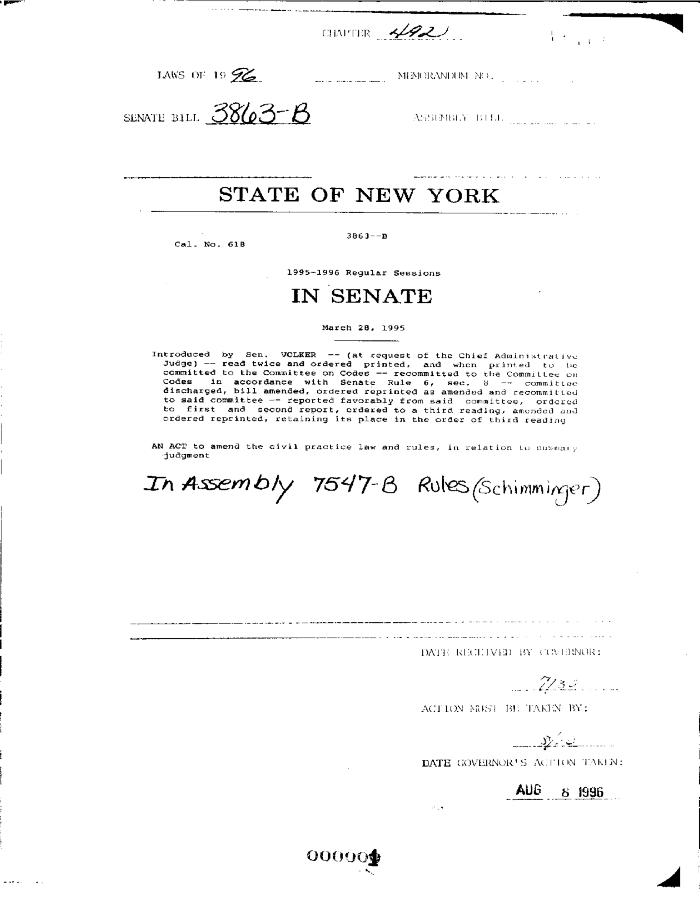 NYS Bill and Veto Jackets: 1996, Chapter 492