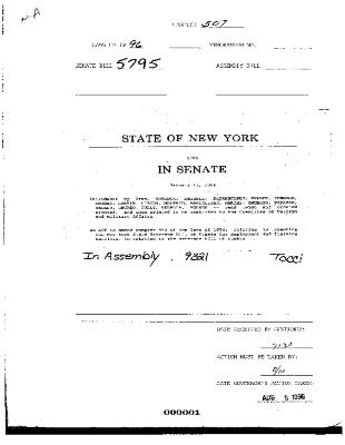 NYS Bill and Veto Jackets: 1996, Chapter 507