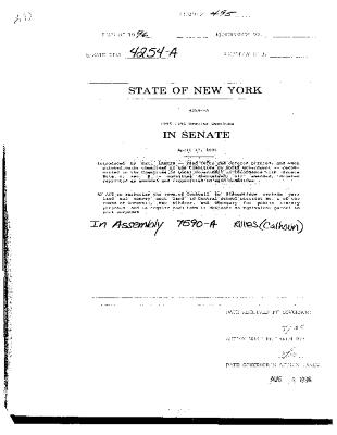 NYS Bill and Veto Jackets: 1996, Chapter 495