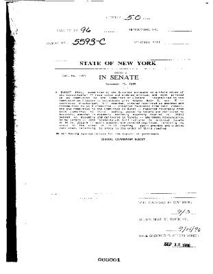 NYS Bill and Veto Jackets: 1996, Chapter 50