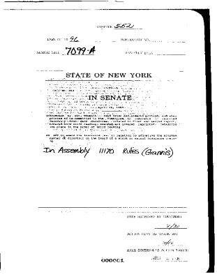 NYS Bill and Veto Jackets: 1996, Chapter 552