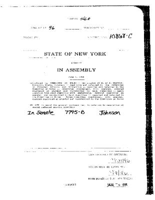 NYS Bill and Veto Jackets: 1996, Chapter 468