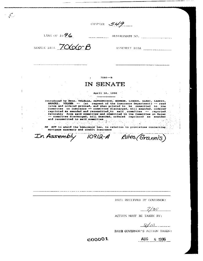 NYS Bill and Veto Jackets: 1996, Chapter 549