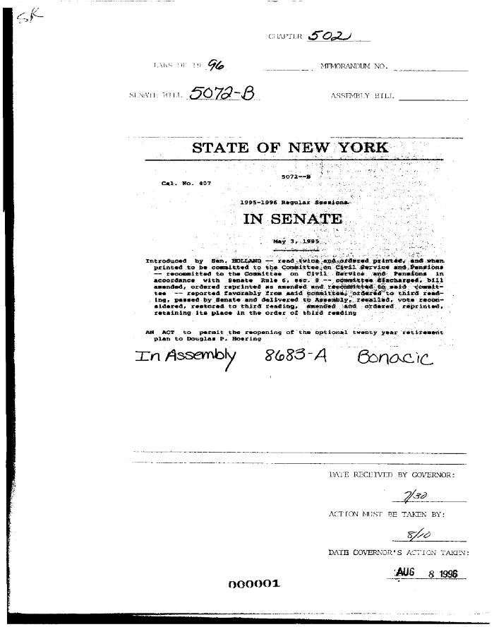NYS Bill and Veto Jackets: 1996, Chapter 502