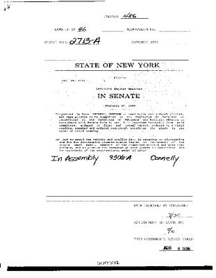 NYS Bill and Veto Jackets: 1996, Chapter 486