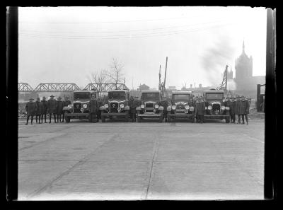 Five Special Forest Fire Trucks Constructed by Forest Rangers at Saranac Inn Headquarters