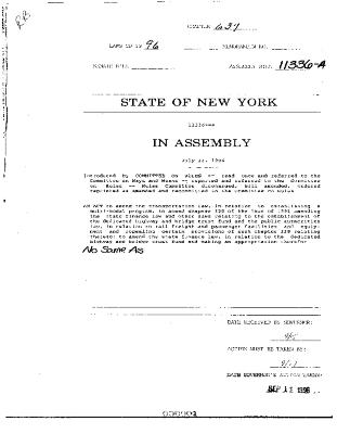 NYS Bill and Veto Jackets: 1996, Chapter 637