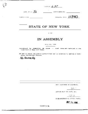NYS Bill and Veto Jackets: 1996, Chapter 638