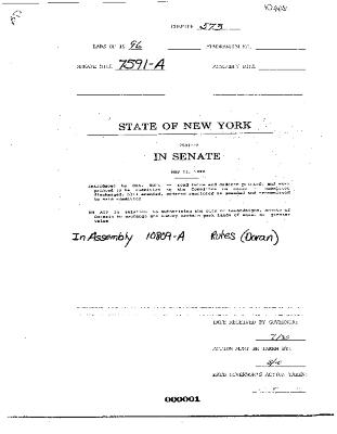 NYS Bill and Veto Jackets: 1996, Chapter 573