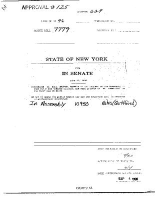 NYS Bill and Veto Jackets: 1996, Chapter 627