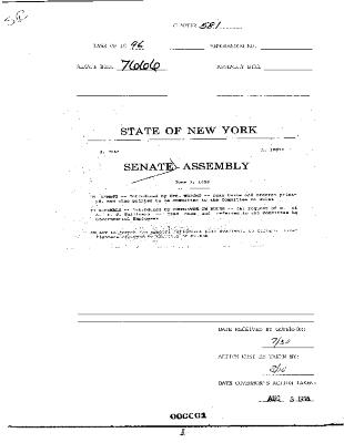 NYS Bill and Veto Jackets: 1996, Chapter 581