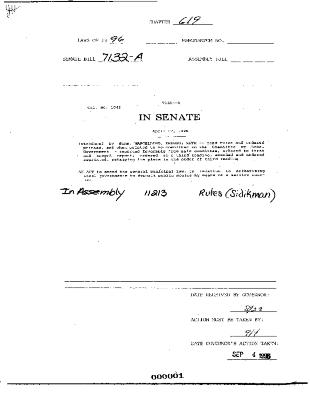 NYS Bill and Veto Jackets: 1996, Chapter 619