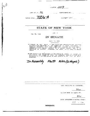 NYS Bill and Veto Jackets: 1996, Chapter 559