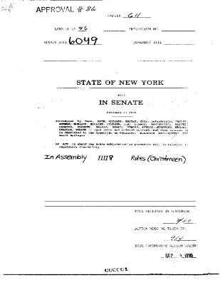 NYS Bill and Veto Jackets: 1996, Chapter 611