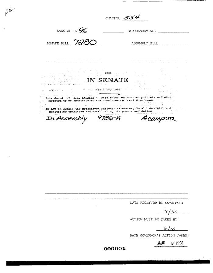 NYS Bill and Veto Jackets: 1996, Chapter 554