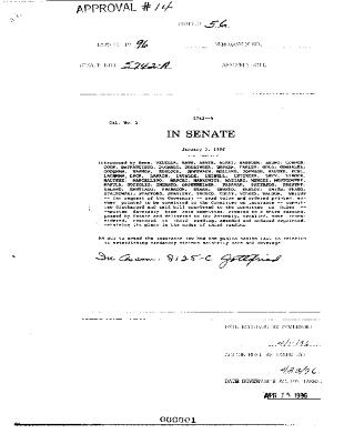NYS Bill and Veto Jackets: 1996, Chapter 56